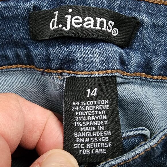 D. Jeans Cropped Pedal Pusher Jeans Size 14 - Picture 5 of 11